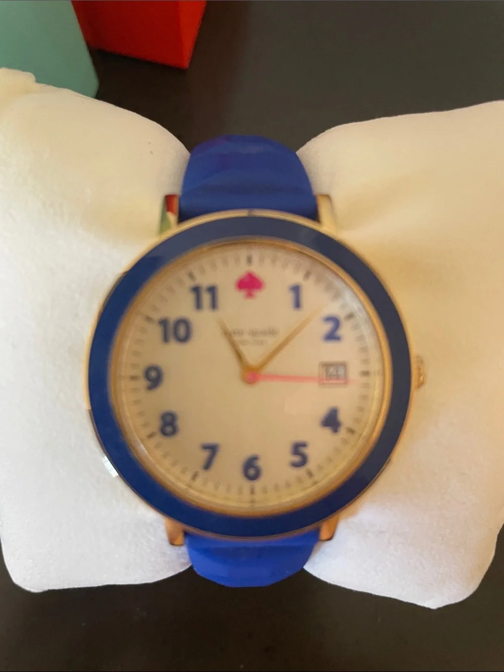 kate spade Kids Blue Silicone Strap Watch with Gold-Tone Case